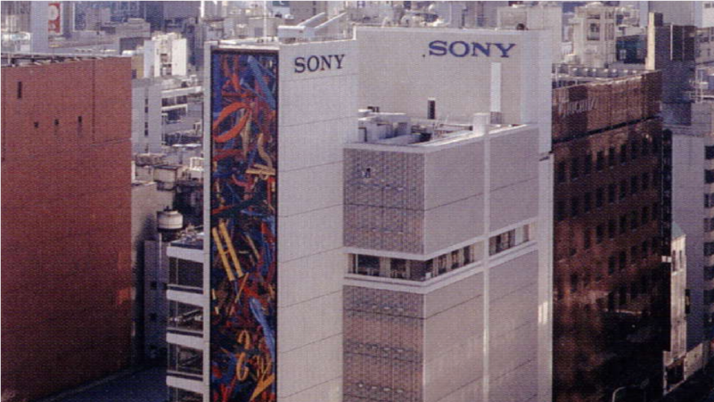 Bird's eye view of the Sony Building
