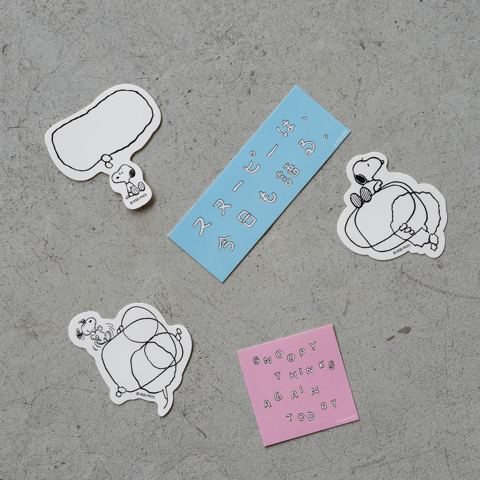 A photo of “SNOOPY THINKS AGAIN TODAY Sticker Set.”