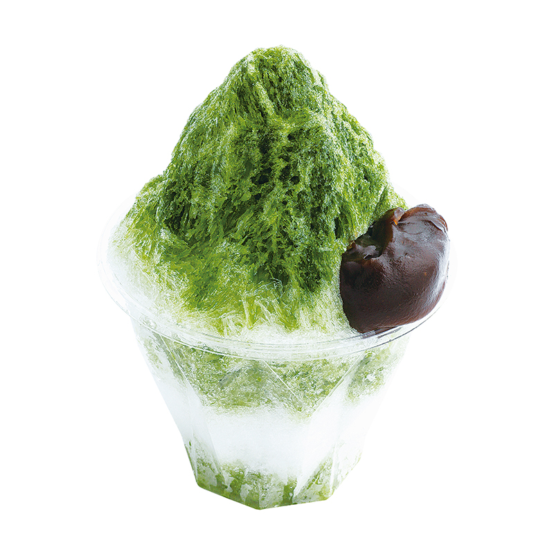 An paste (red bean paste) shaved ice [Matcha]
