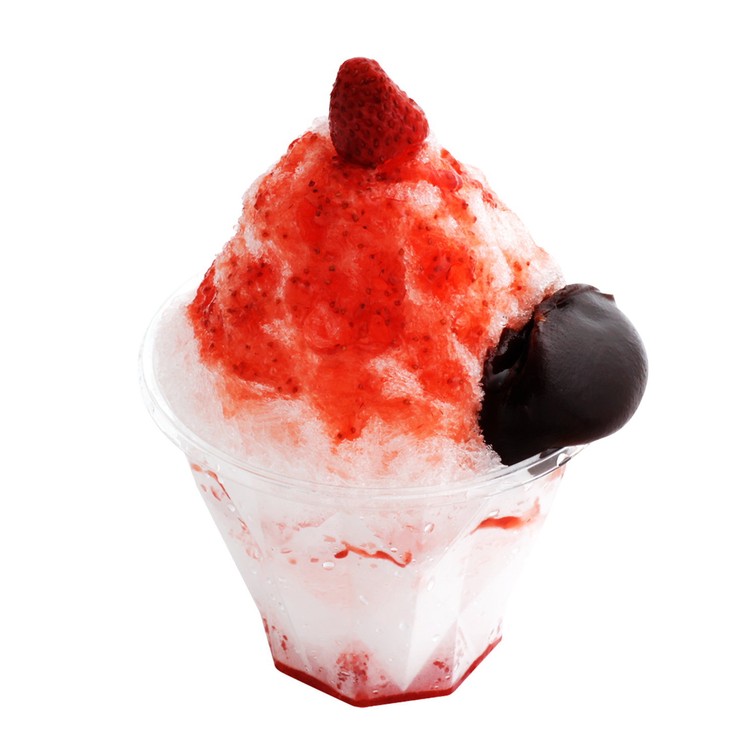 An paste (red bean paste) shaved ice [Strawberry]