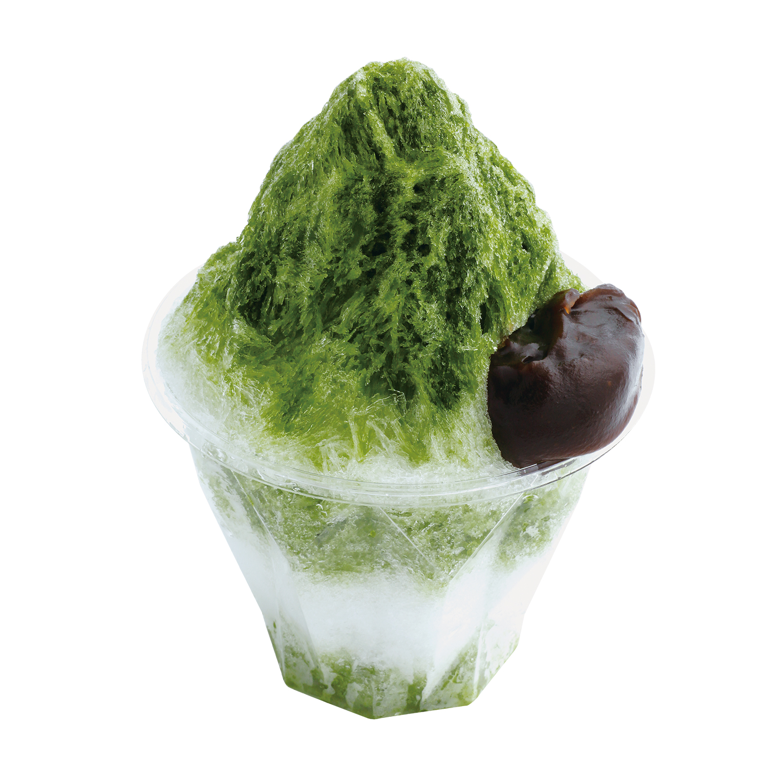An paste (red bean paste) shaved ice [Matcha]